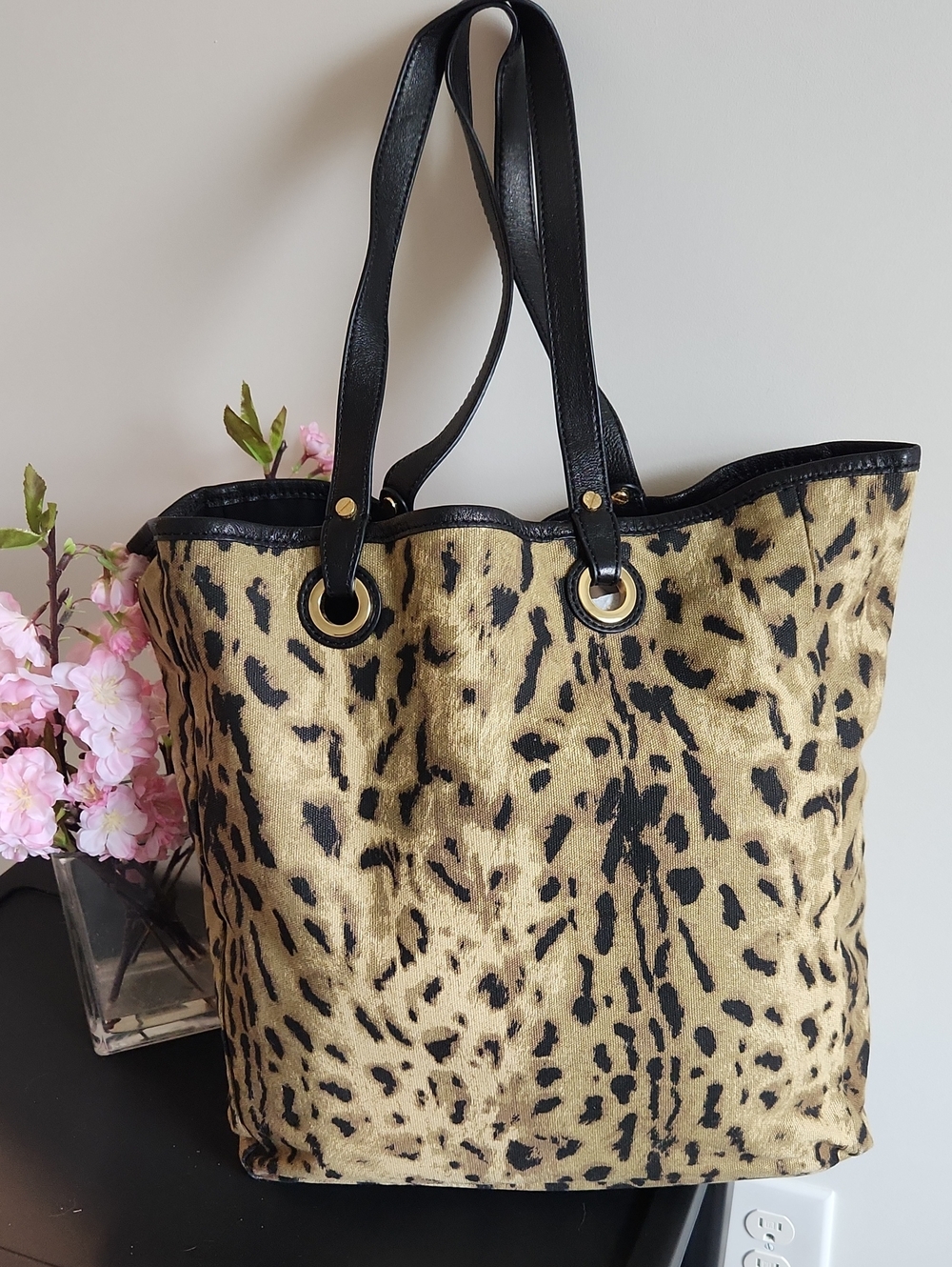 Tory Burch Leopard Canvas Tote - Picture 4 of 7